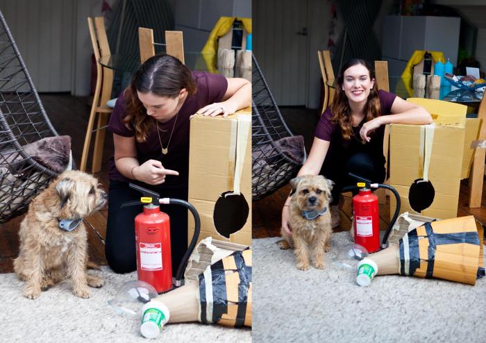 Jennifer Sheridan working on-set