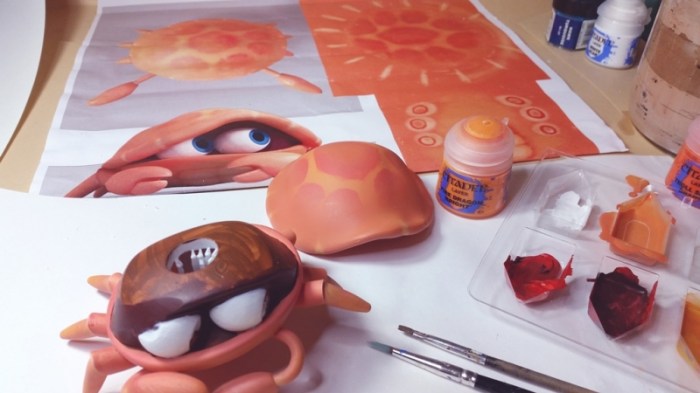 The Creation of 'Crabby', The main character in 'Trouble In Paradise'